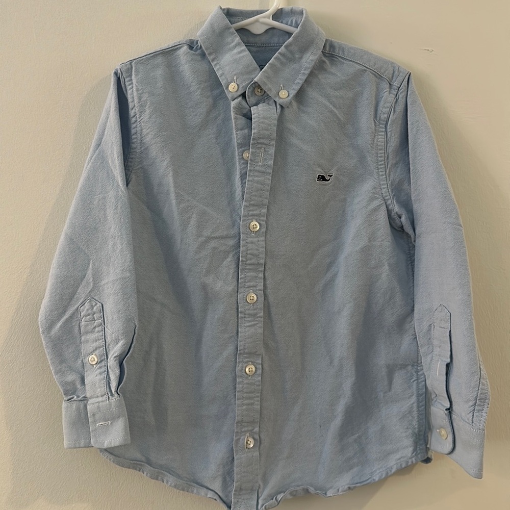 VINEYARD VINES BOYS OXFORD SOLID SHIRT SIZE 5